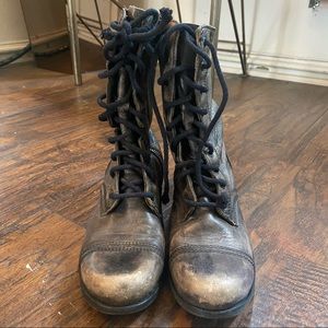 All Saints Spitalfields distressed military boots